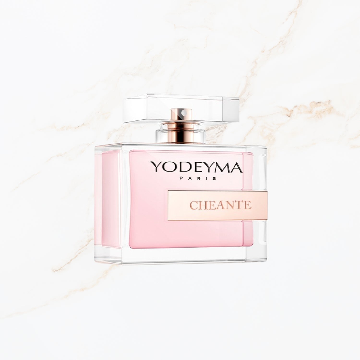 Seyso Yodeyma Cheante parfum dames roze luxe geur verkrijgbaar in 15 ml 50 ml en 100 ml elegante glazen flacon