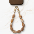 Chunky marmer bruin telefoonkoord