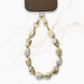 Chunky marmer creme telefoonkoord