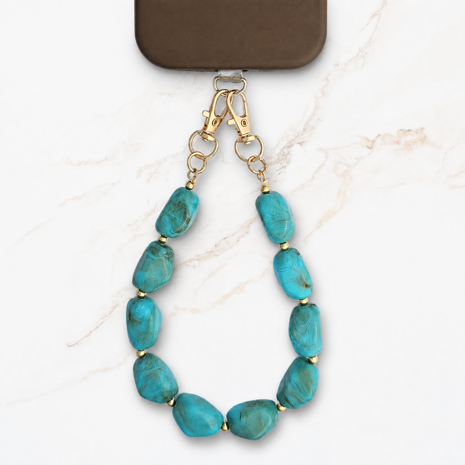 Chunky turquoise telefoonkoord