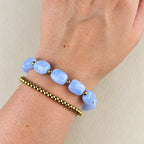 Licht blauw kralen armband