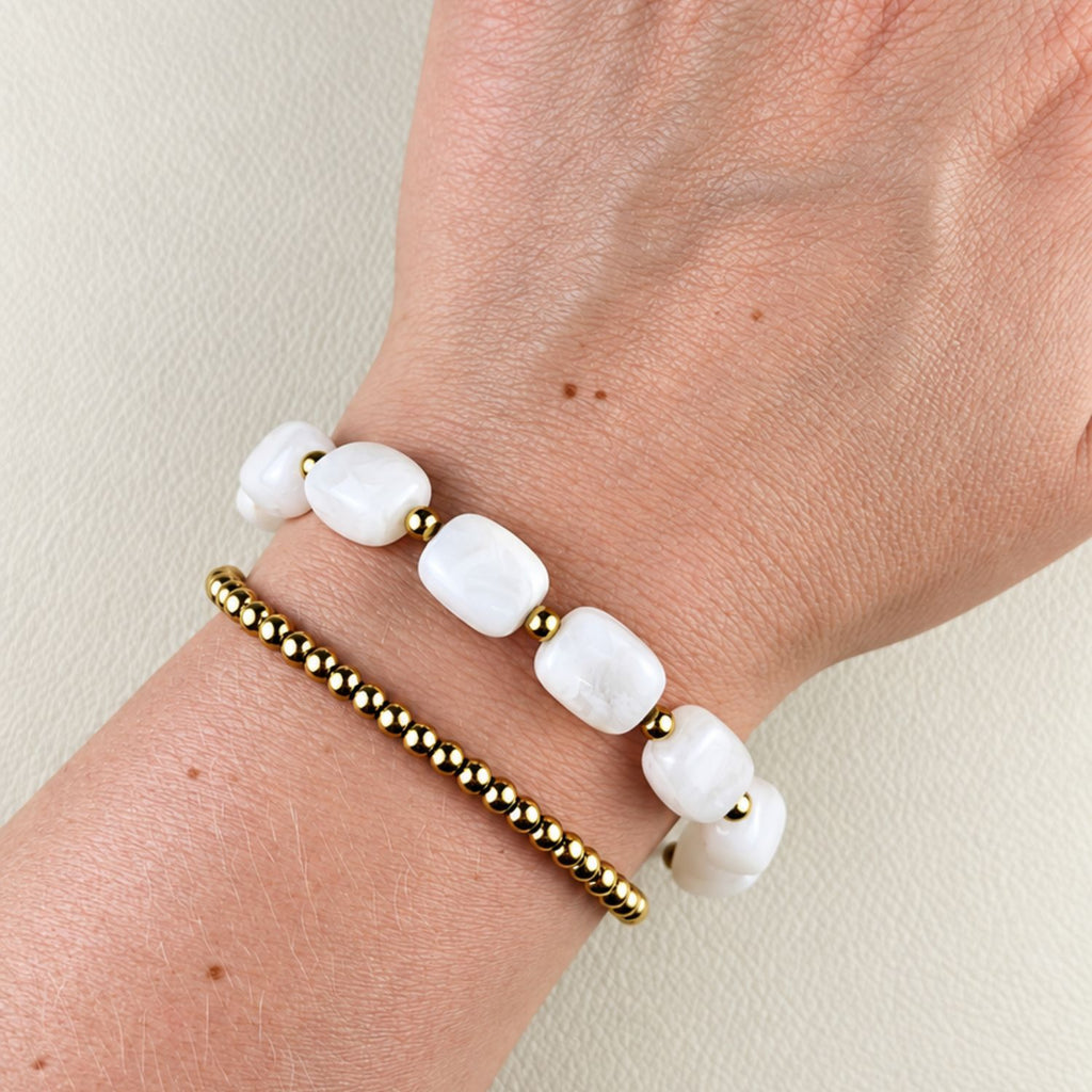 Witte kralen armband