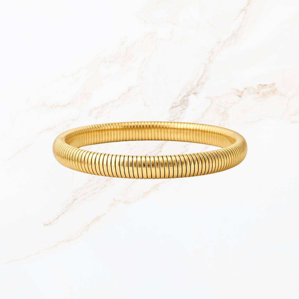 Elastische goudkleurige bangle