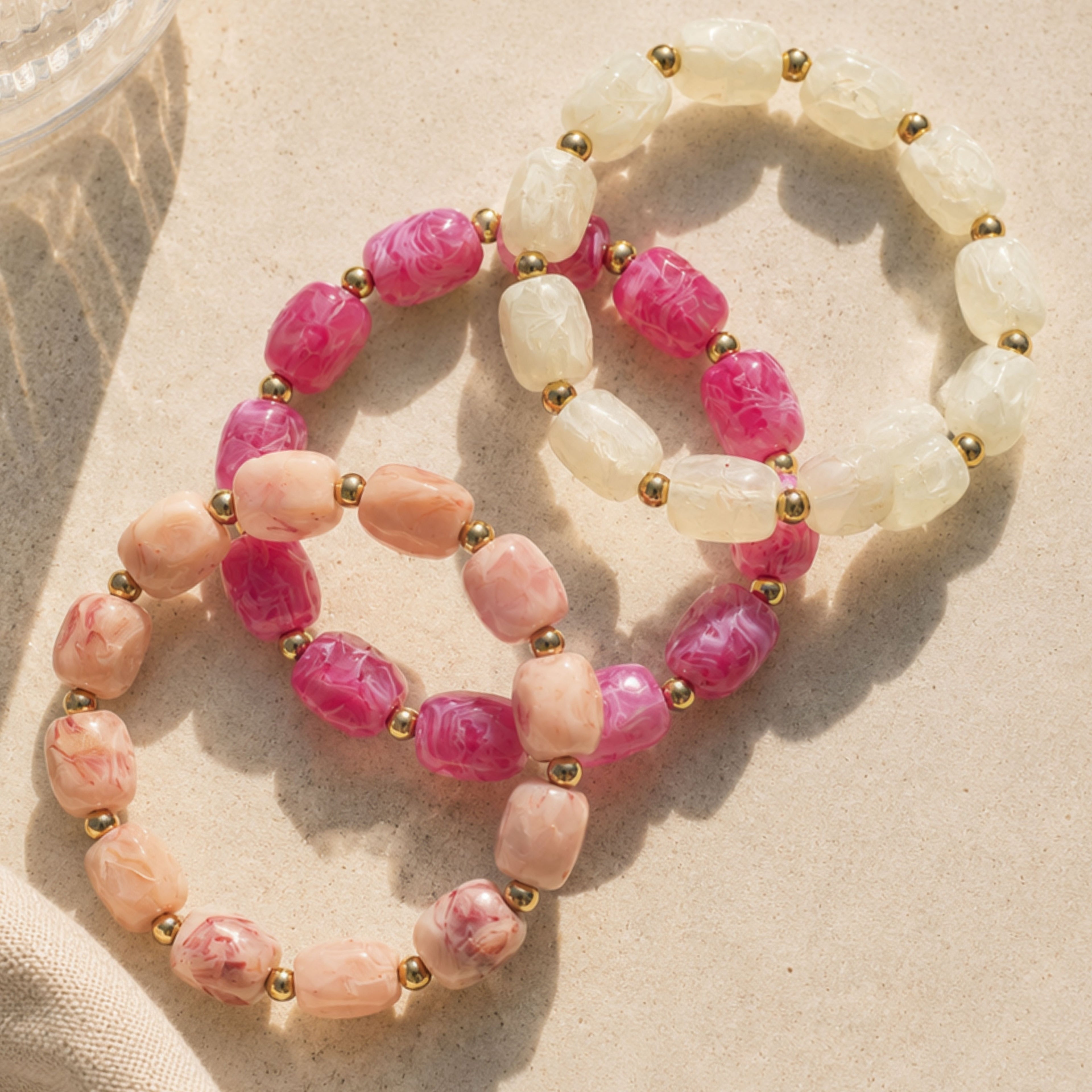 Witte kralen armband
