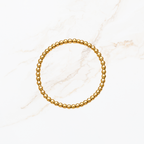 Goudkleurige kralen armband voor dames met kleine ronde kralen