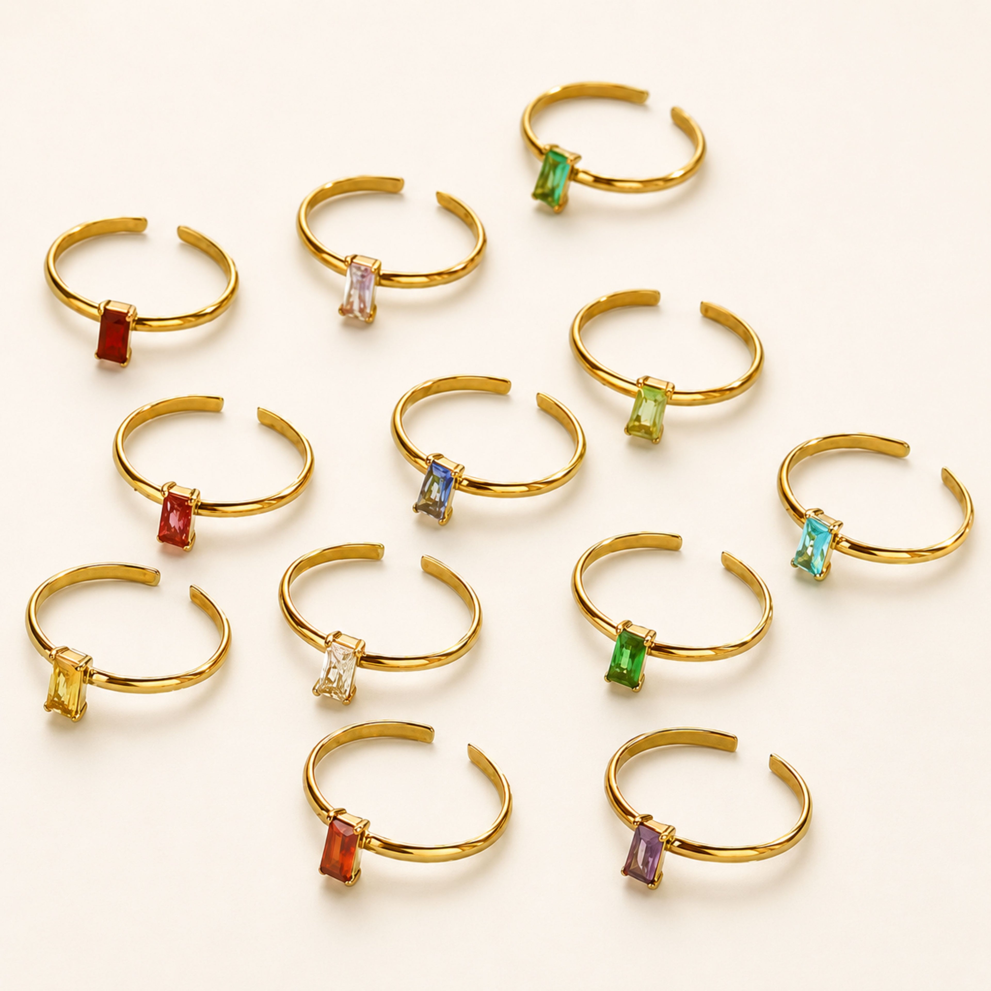 Geboortesteen ring januari tot en met december