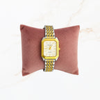 Elegant zilver goudkleurig horloge met witte wijzerplaat voor dames
