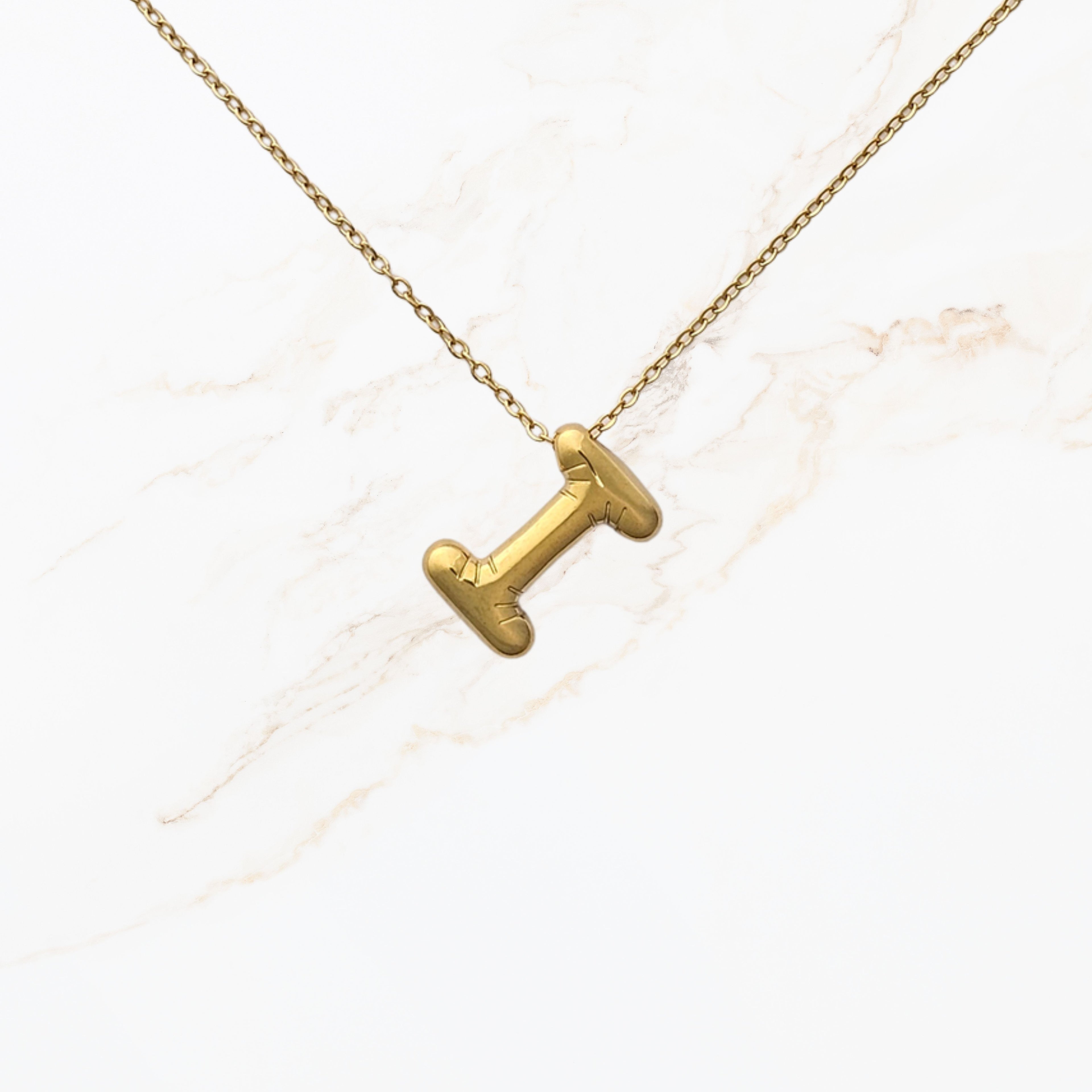 Goudkleurige Initialen ketting A-Z