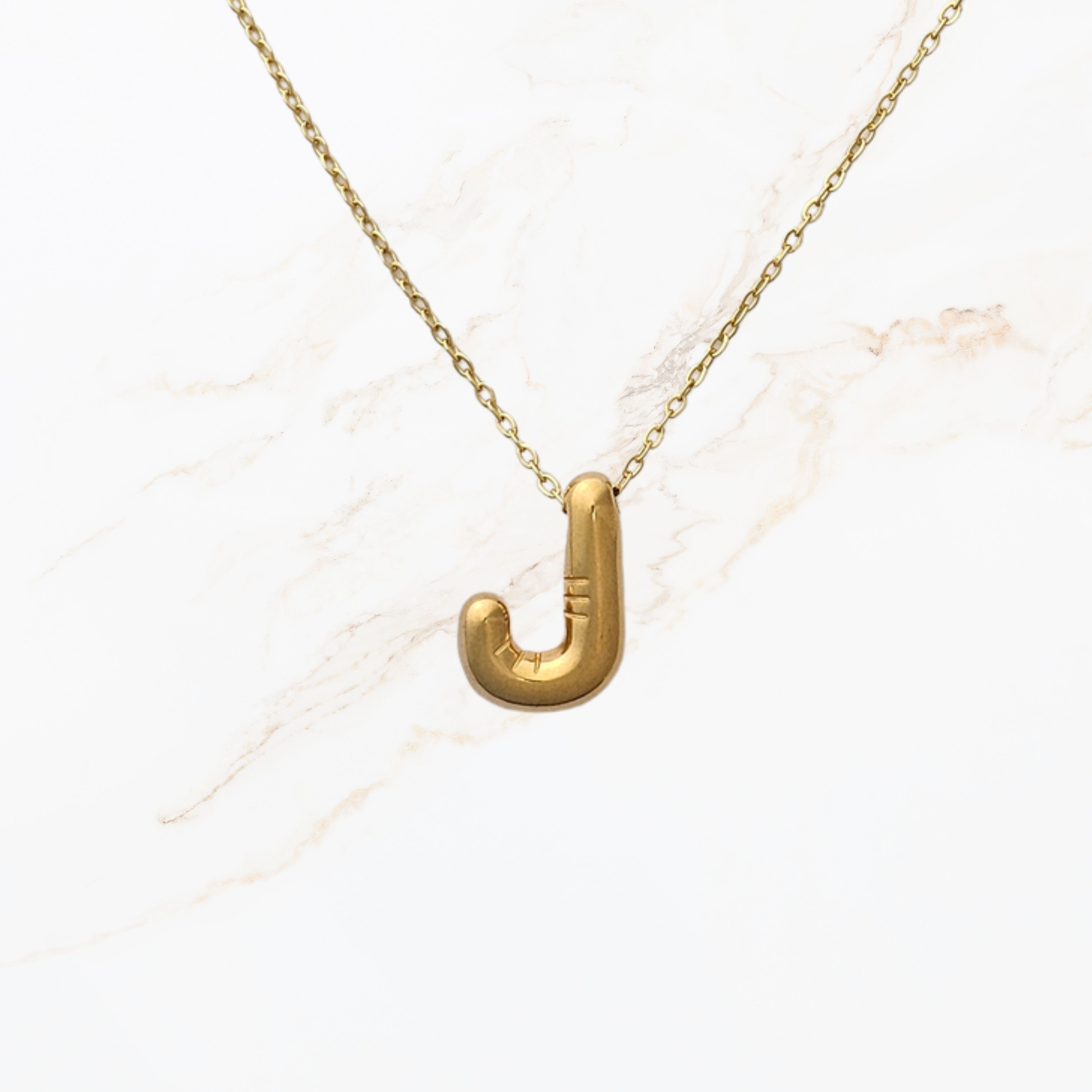 Goudkleurige Initialen ketting A-Z