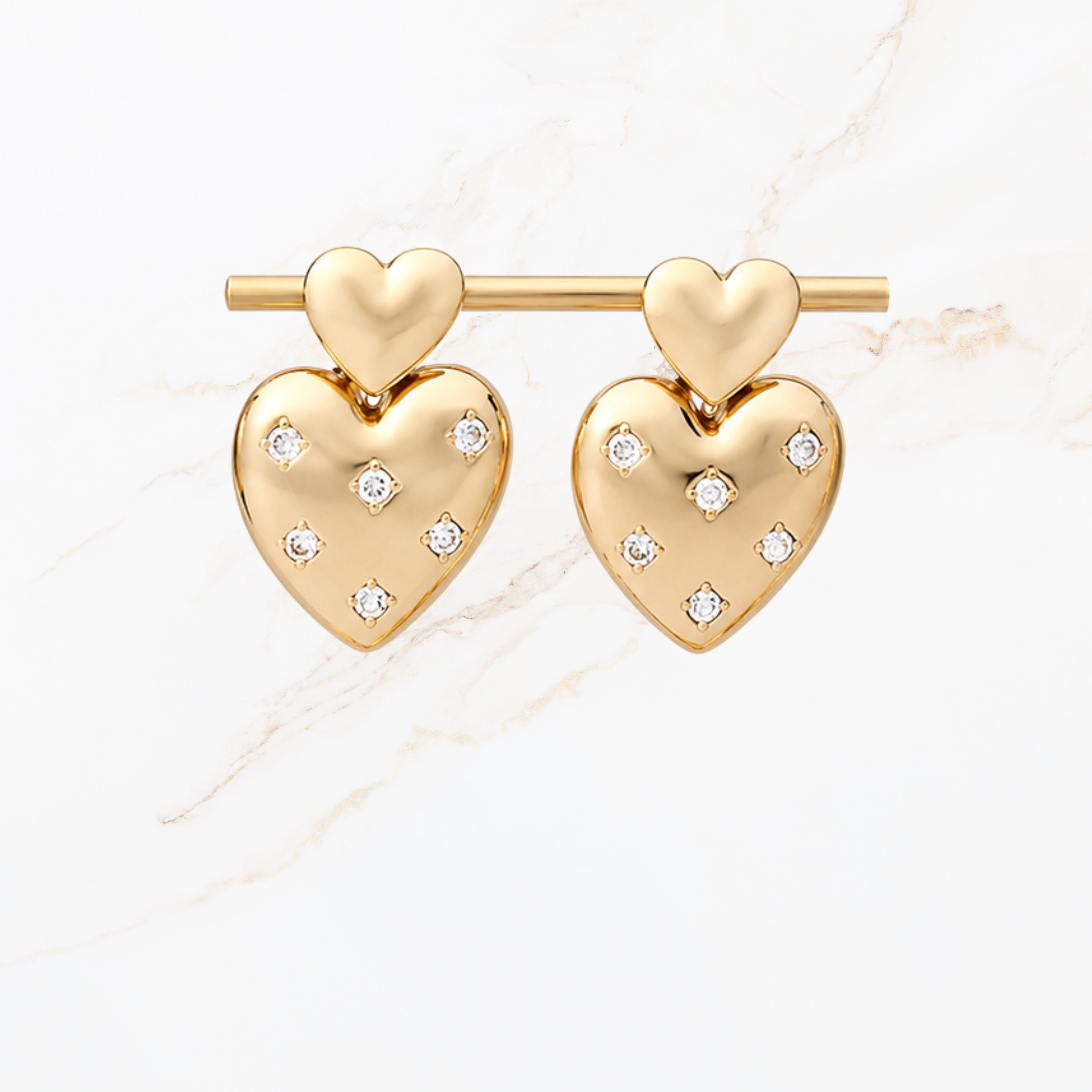 Bow Hearts - Ohrring