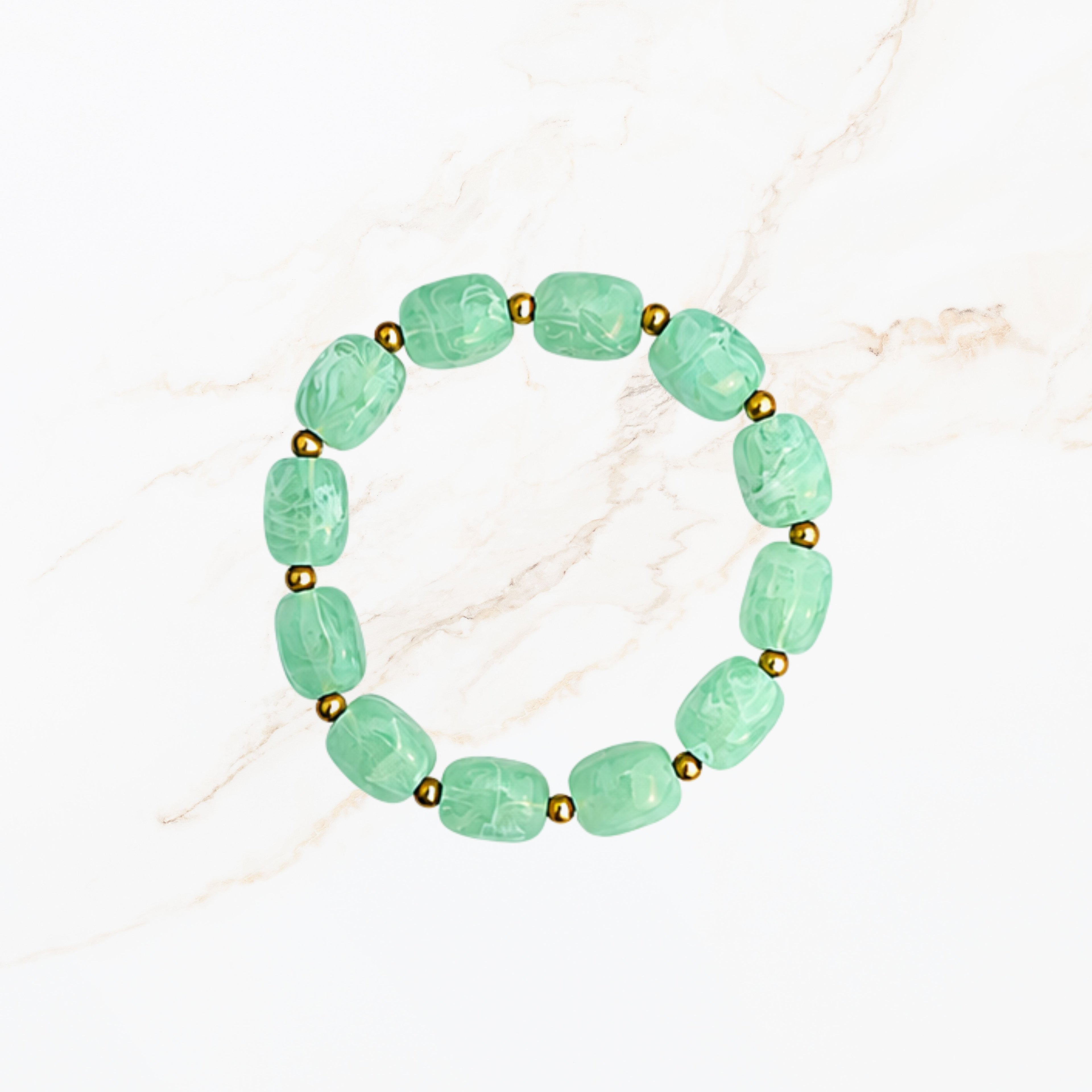 Groene kralen armband
