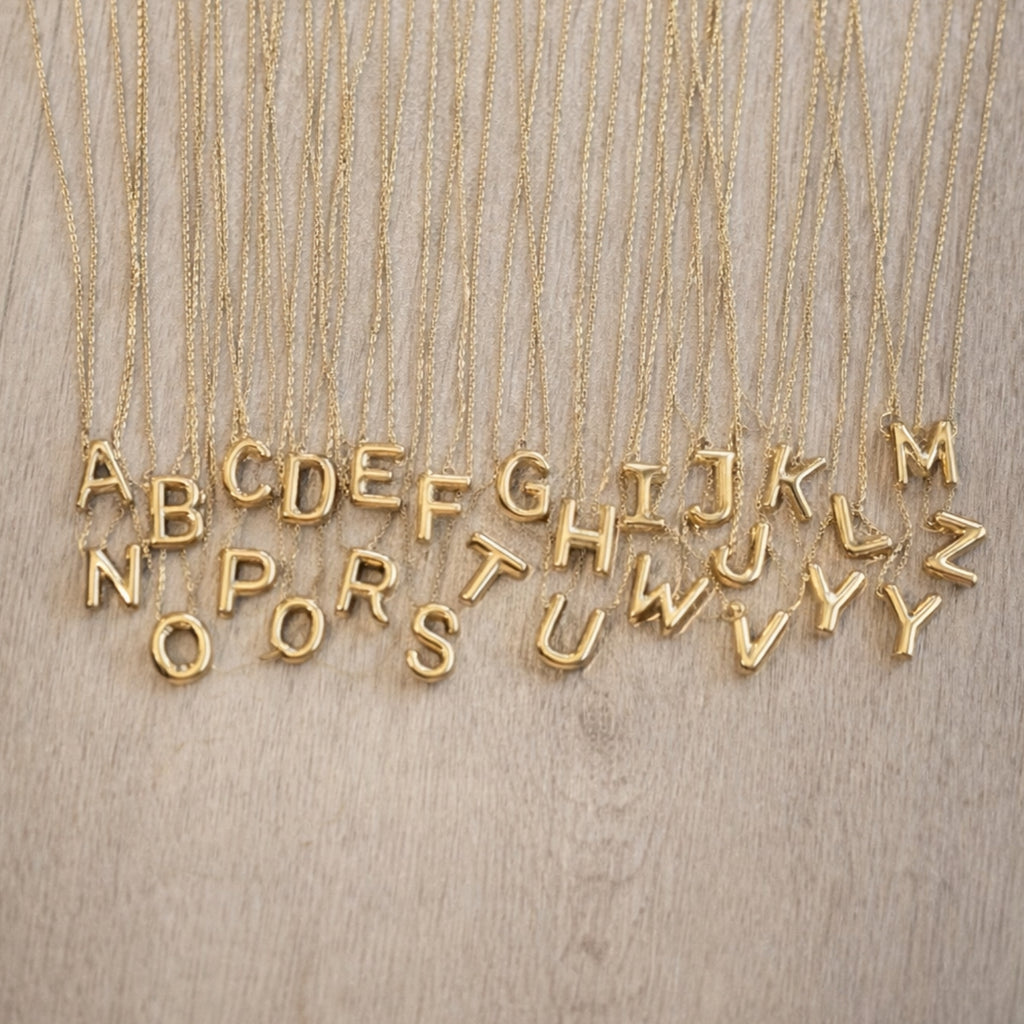 Goudkleurige Initialen ketting A-Z