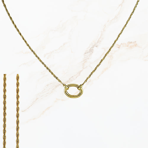 Stainless steel design your own ketting waarbij je zelf de lengte kiest, een connector toevoegt en meerdere bedels combineert tot een persoonlijk sieraad