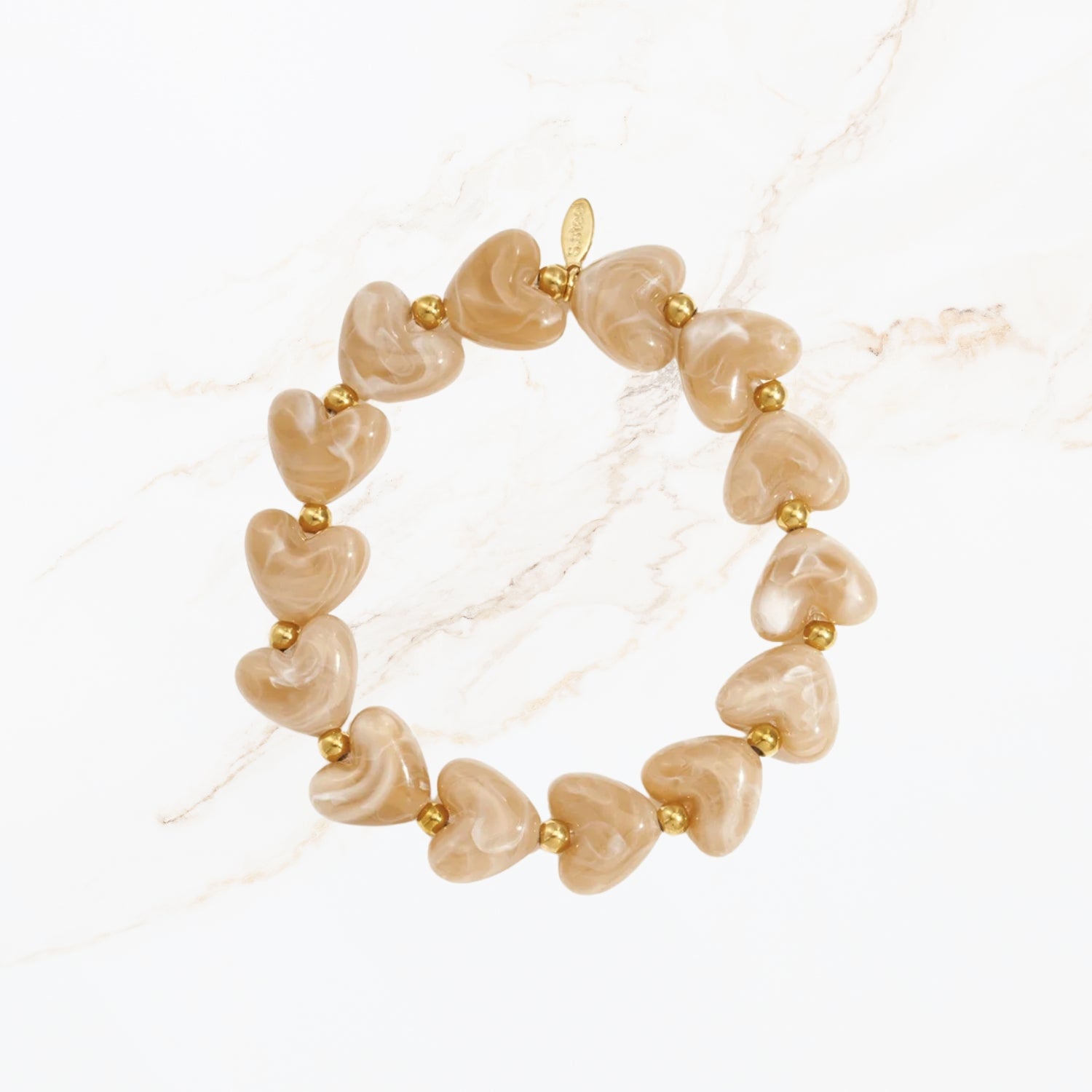 Elastische hartjes armband