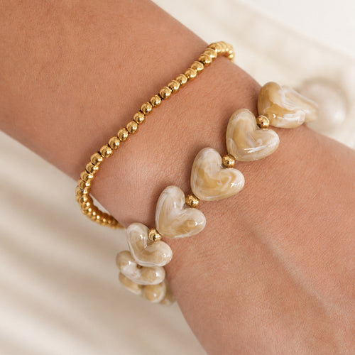 Elastische hartjes armband