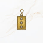 Seyso triple star stainless steel bedeltje uit Design Your Own collectie