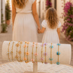 Witte parel bloem kralen armband