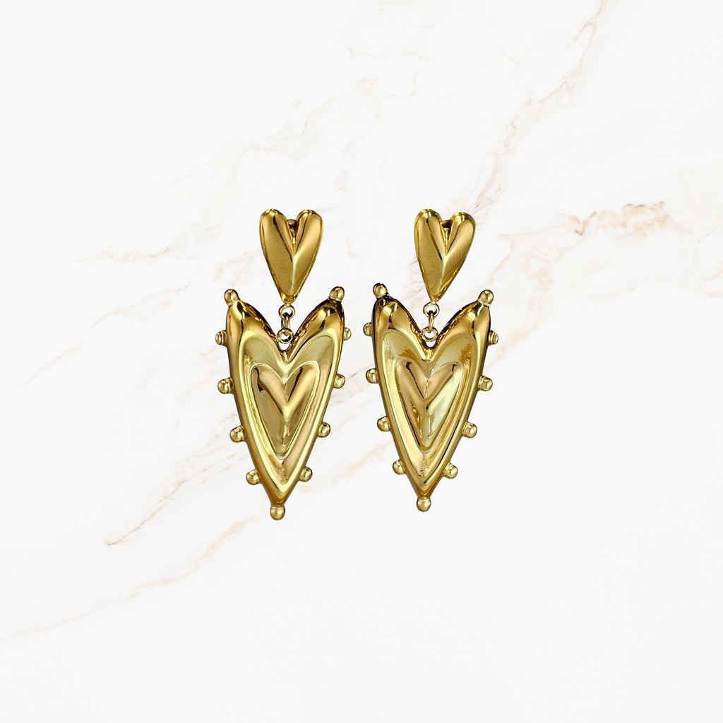 Valea Heart Drop Earrings