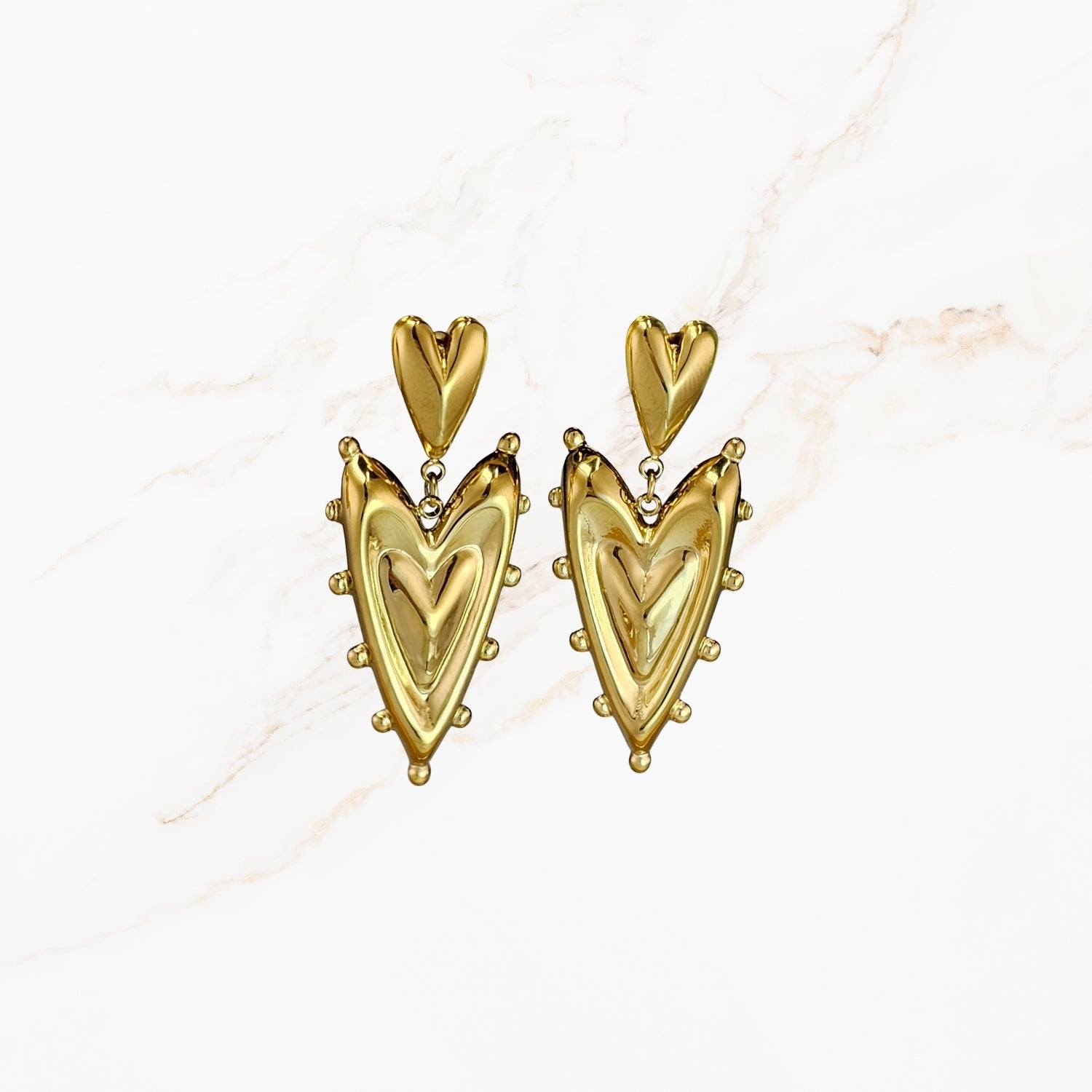 Valea Heart Drop Earrings