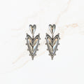 Valea Heart Drop Earrings Zilver