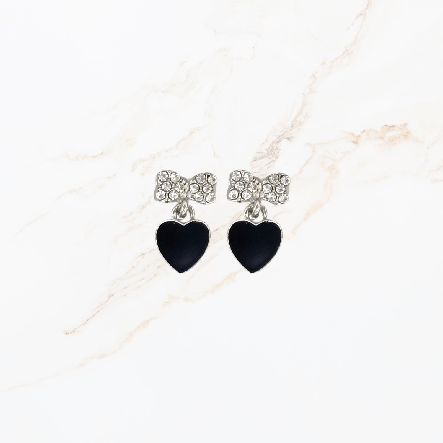 Sweet Bow Heart Earrings