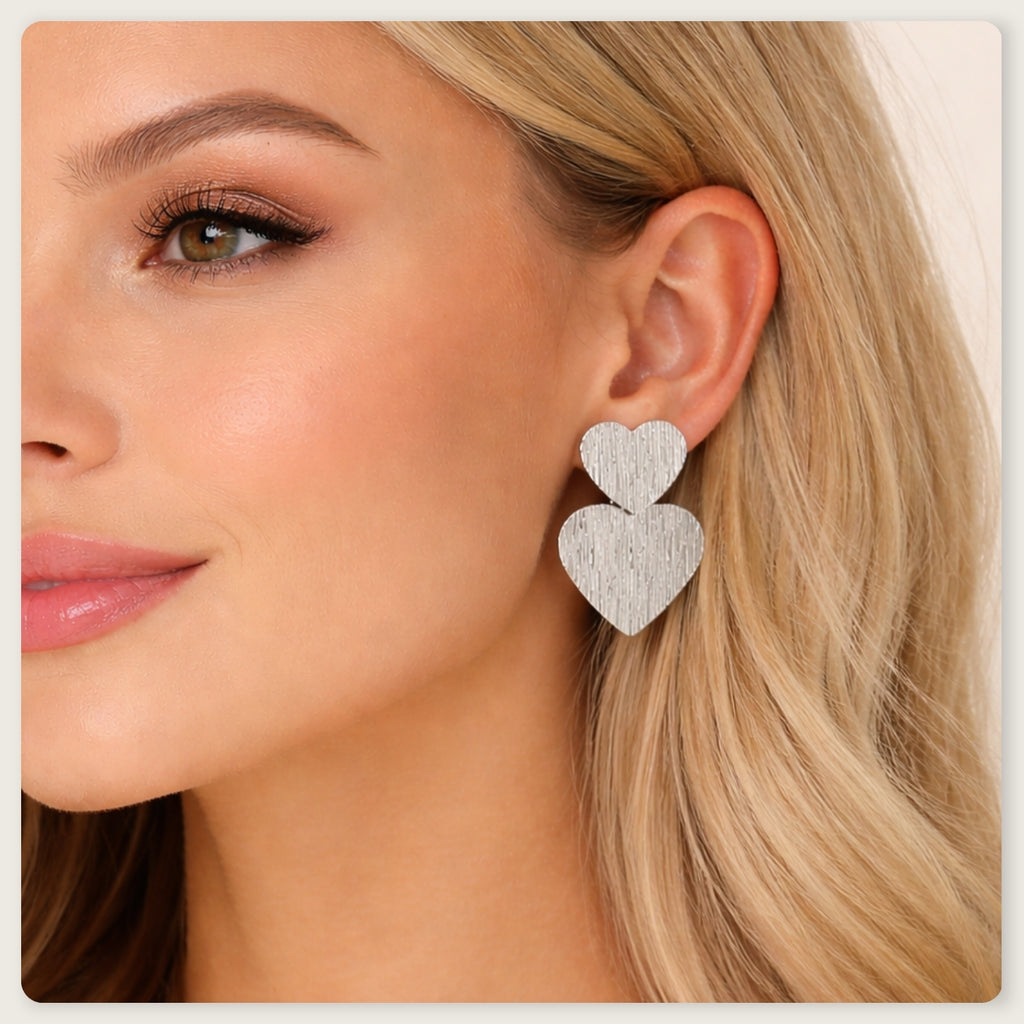 Double Heart Earrings