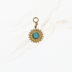 Seyso sea jewel stainless steel bedeltje met blauw uit Design Your Own collectie