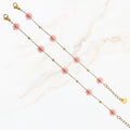 Roze bloem kralen armband