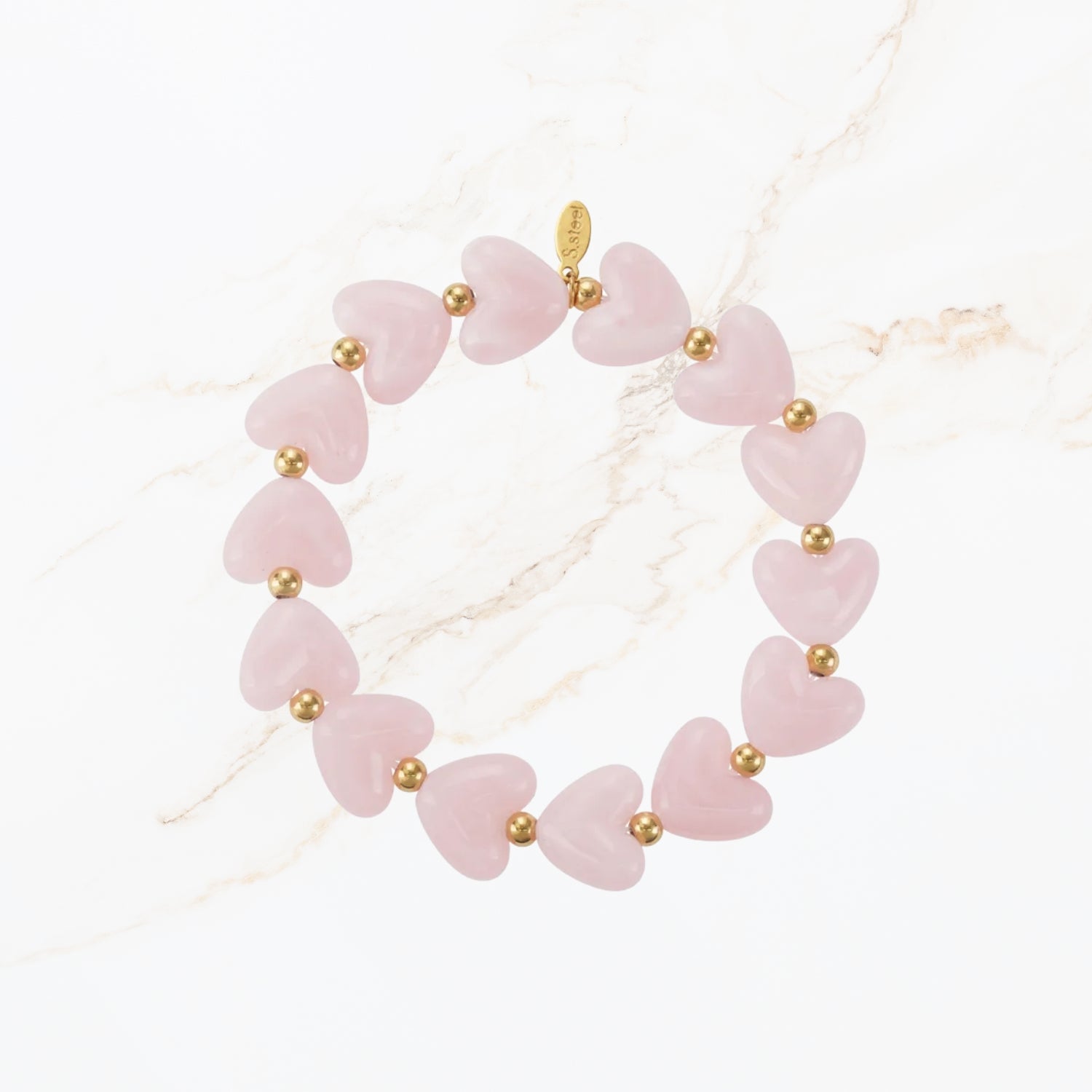 Elastische hartjes armband