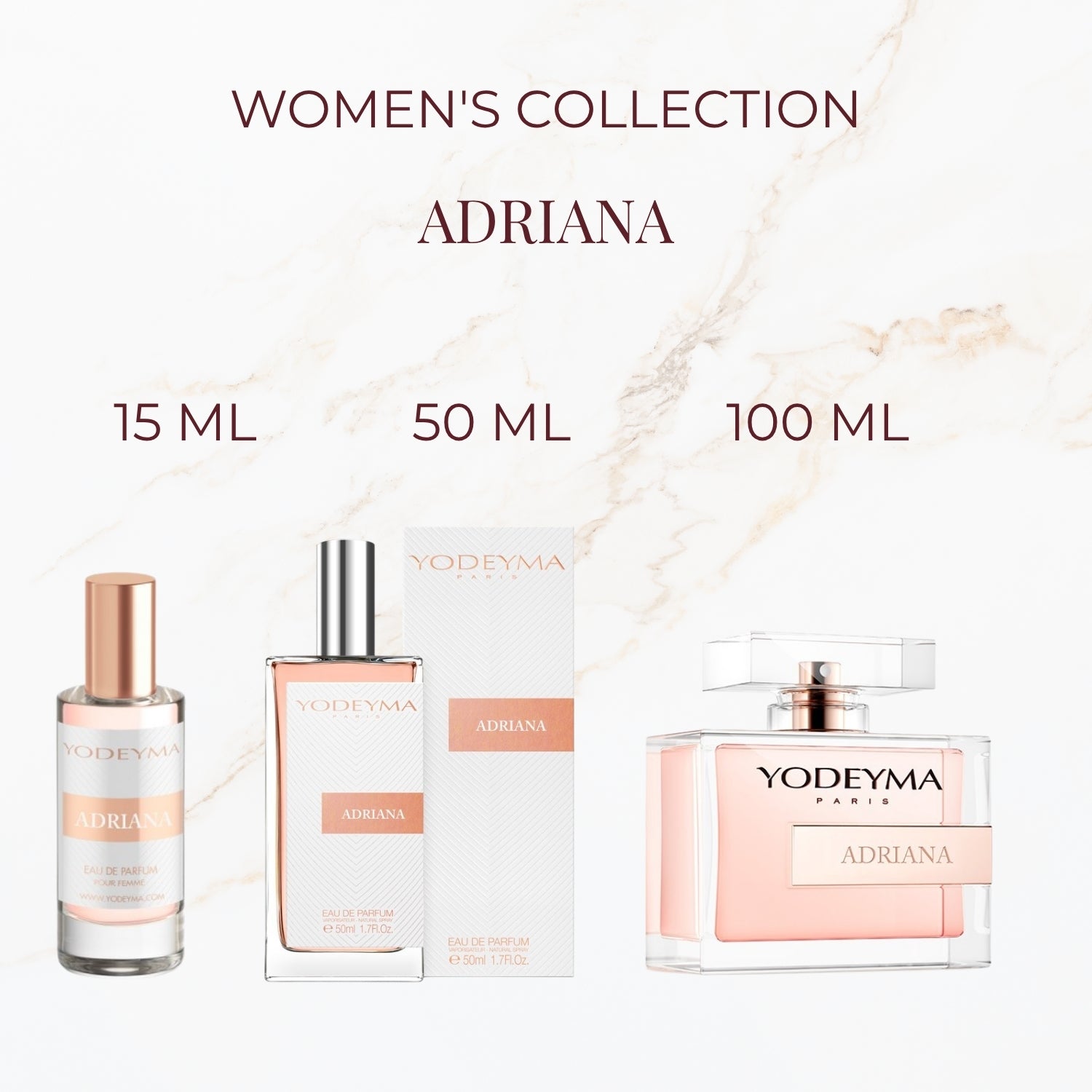 Yodeyma Adriana parfum verkrijgbaar in 15 ml 50 ml en 100 ml