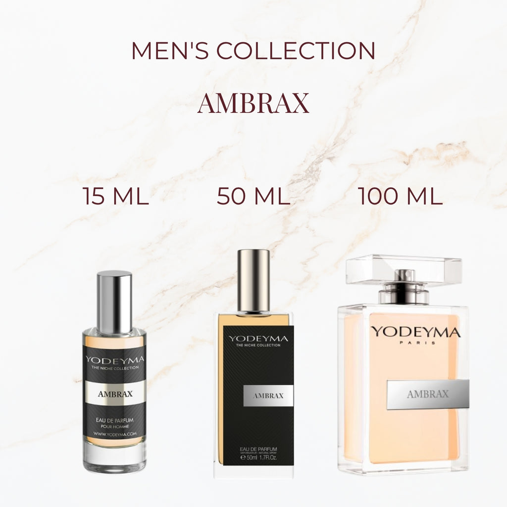 Yodeyma Ambrax parfum verkrijgbaar in 15 ml 50 ml en 100 ml