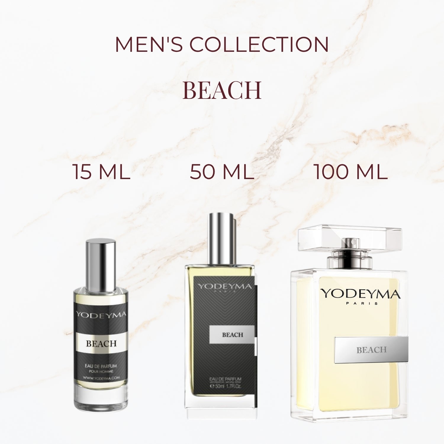Yodeyma Beach parfum verkrijgbaar in 15 ml 50 ml en 100 ml