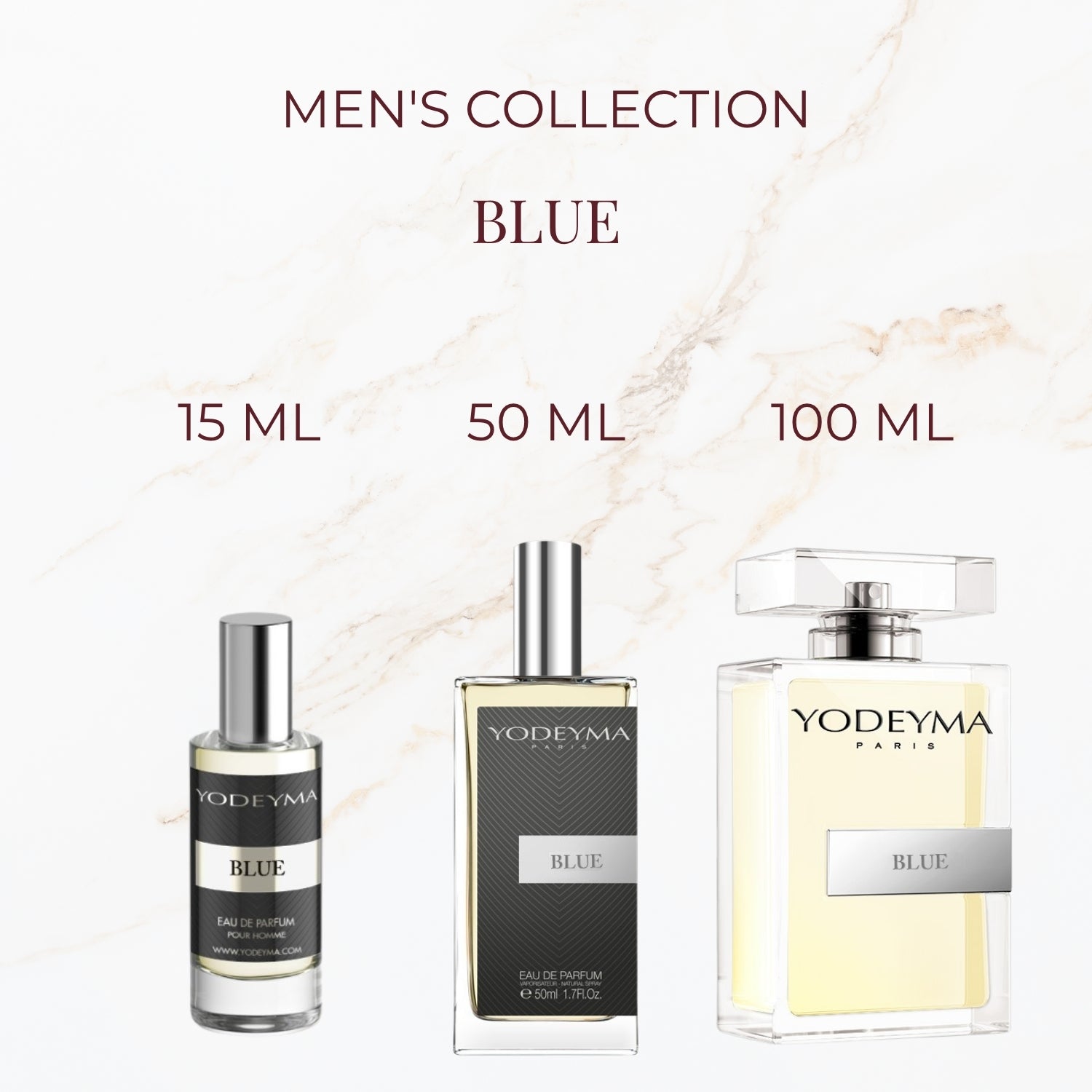 Yodeyma Blue parfum verkrijgbaar in 15 ml 50 ml en 100 ml