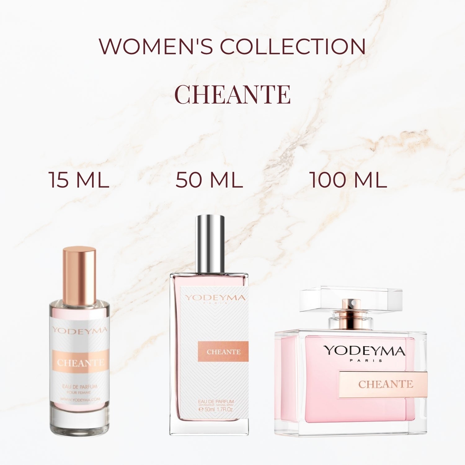 Yodeyma Cheante parfum verkrijgbaar in 15 ml 50 ml en 100 ml