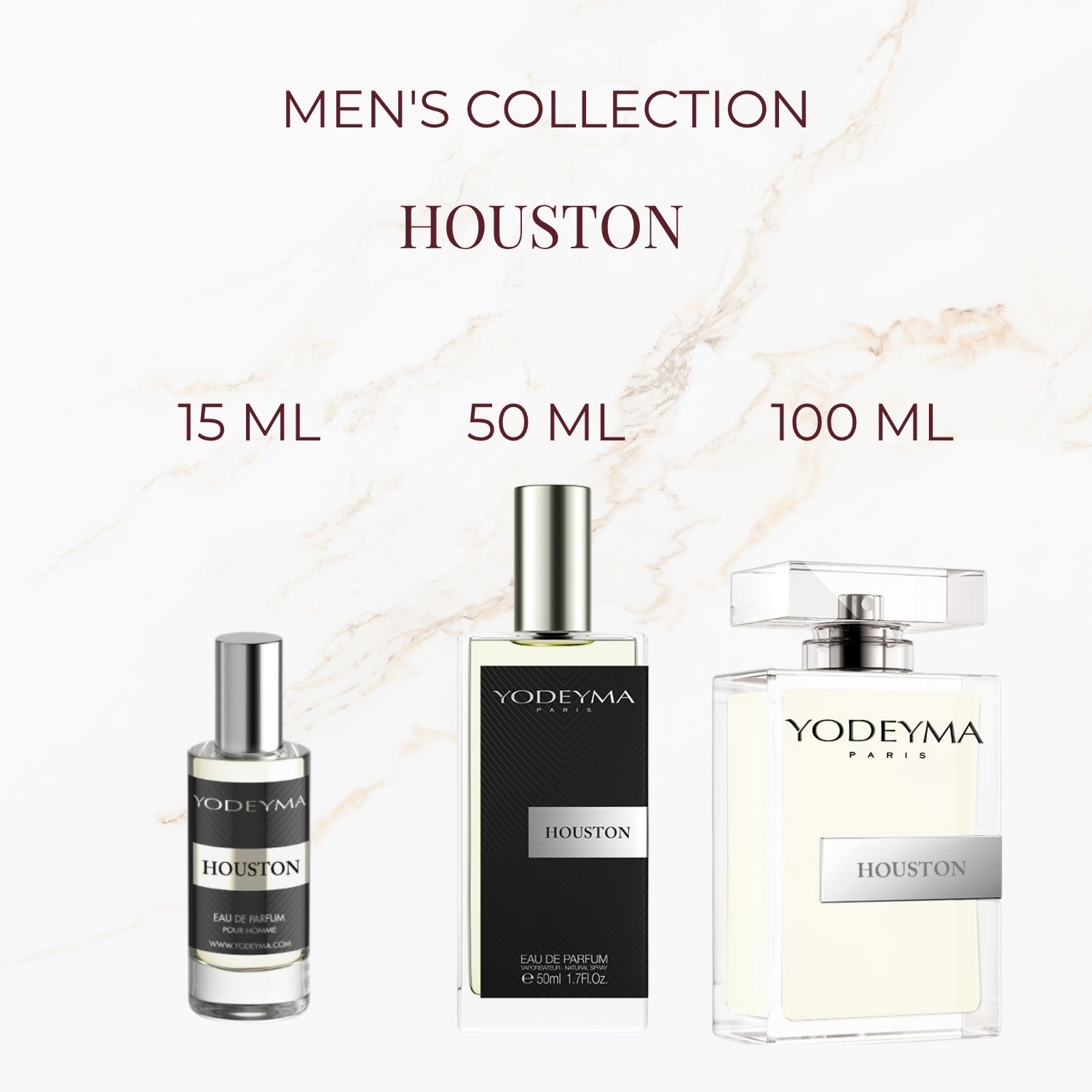 Yodeyma Housten parfum verkrijgbaar in 15 ml 50 ml en 100 ml