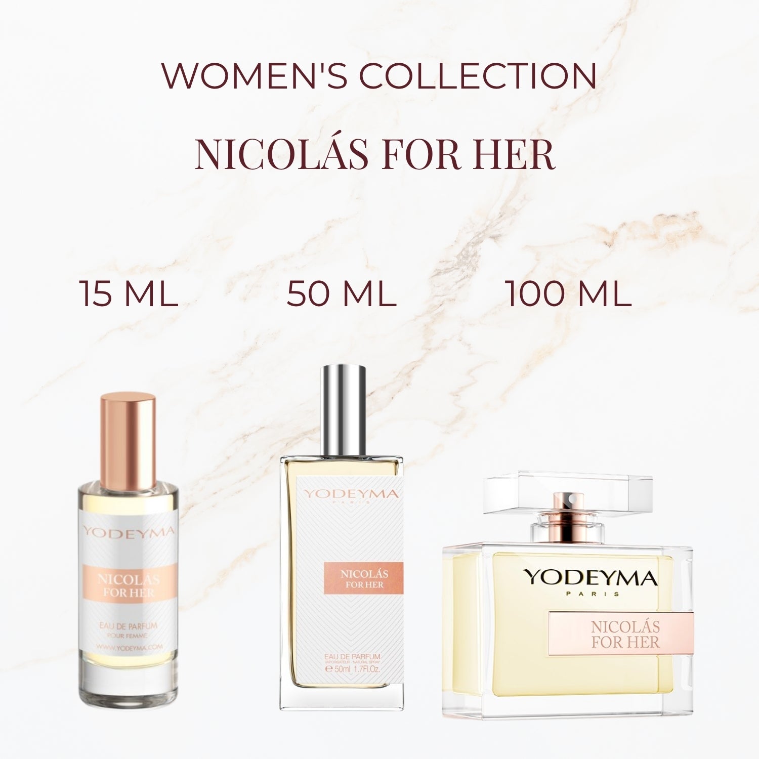 Yodeyma Nicolás For Her parfum verkrijgbaar in 15 ml 50 ml en 100 ml