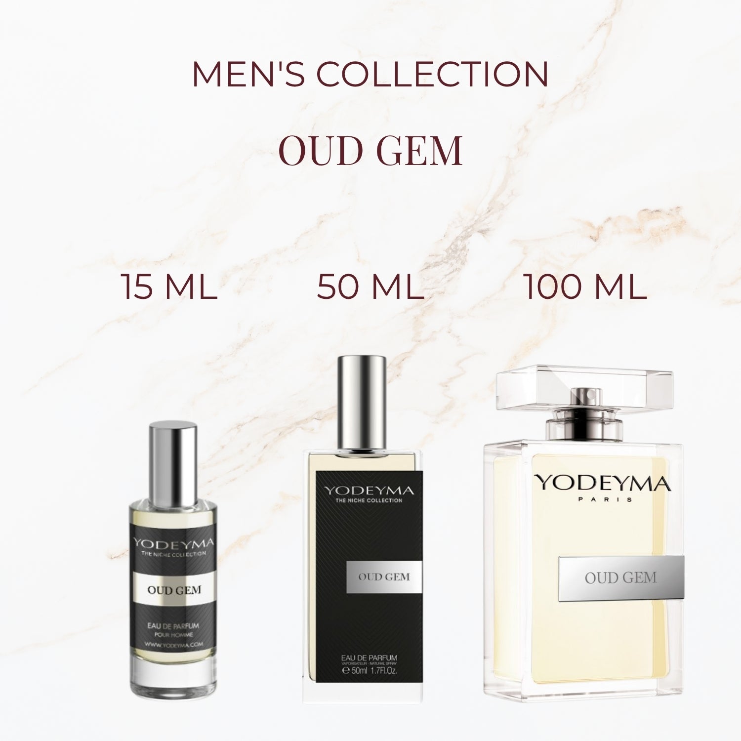 Yodeyma Oud Gem parfum verkrijgbaar in 15 ml 50 ml en 100 ml