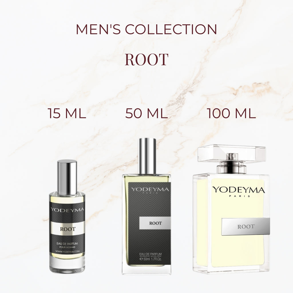 Yodeyma Root parfum verkrijgbaar in 15 ml 50 ml en 100 ml
