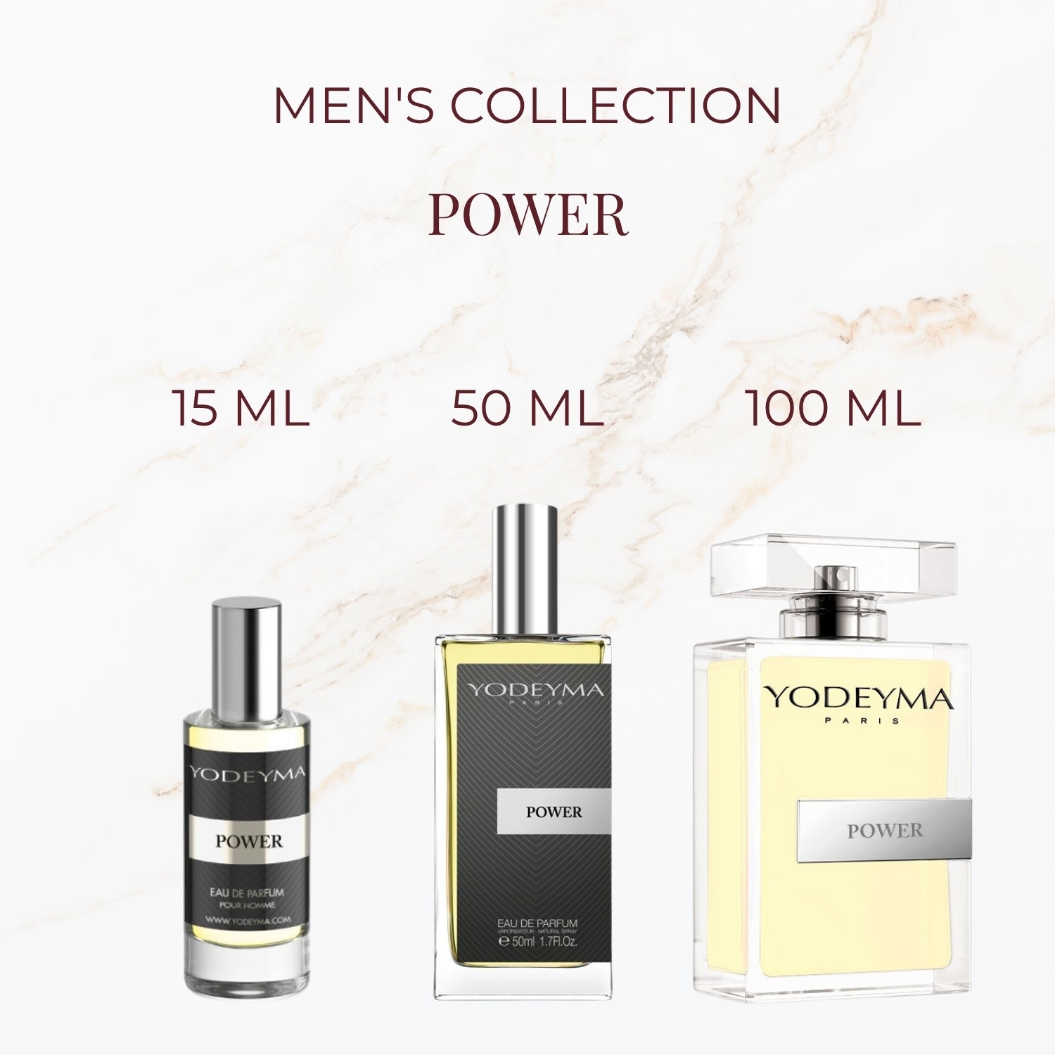 Yodeyma Power parfum verkrijgbaar in 15 ml 50 ml en 100 ml