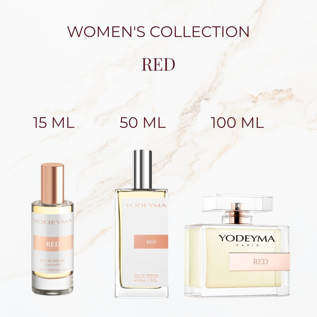 Yodeyma Red parfum verkrijgbaar in 15 ml 50 ml en 100 ml