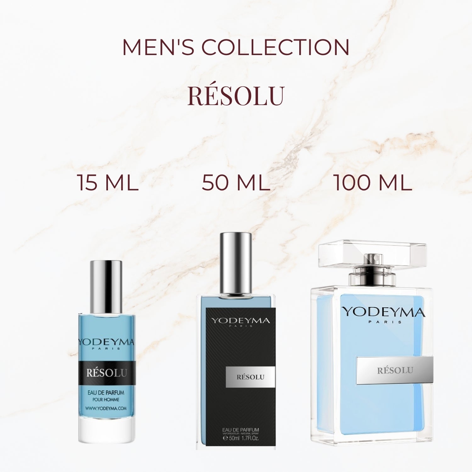 Yodeyma Resolu parfum verkrijgbaar in 15 ml 50 ml en 100 ml