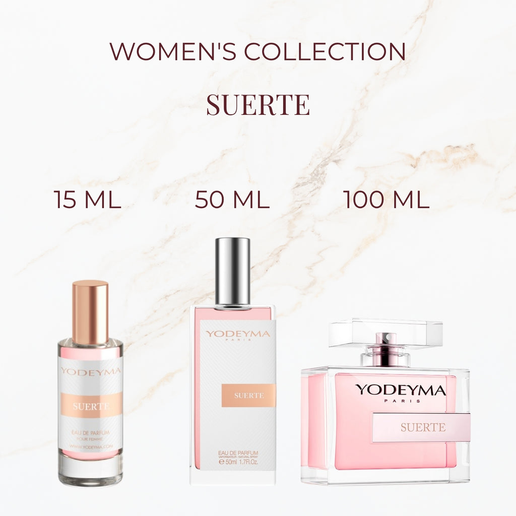 Yodeyma Suerte parfum verkrijgbaar in 15 ml 50 ml en 100 ml