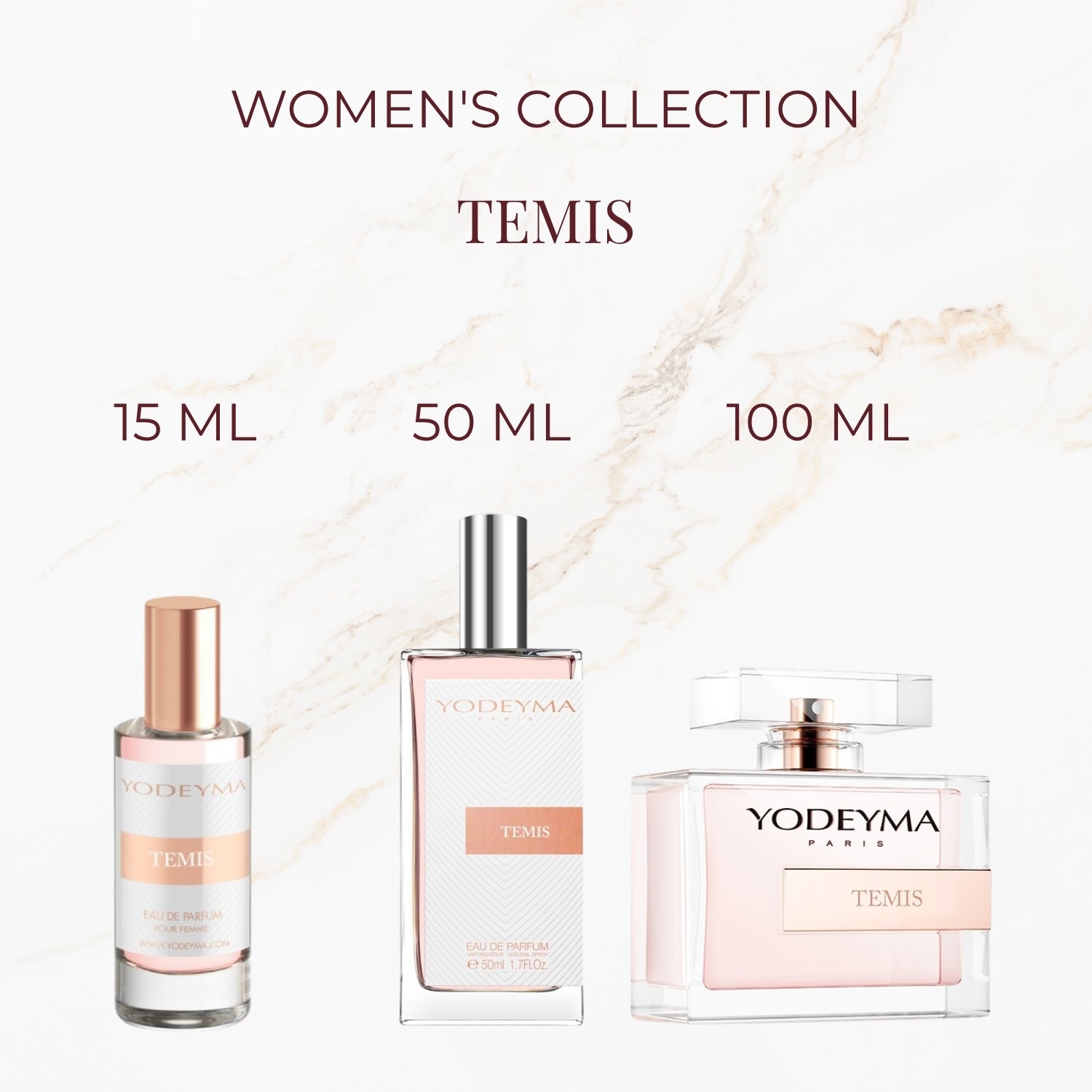 Yodeyma Temis parfum verkrijgbaar in 15 ml 50 ml en 100 ml