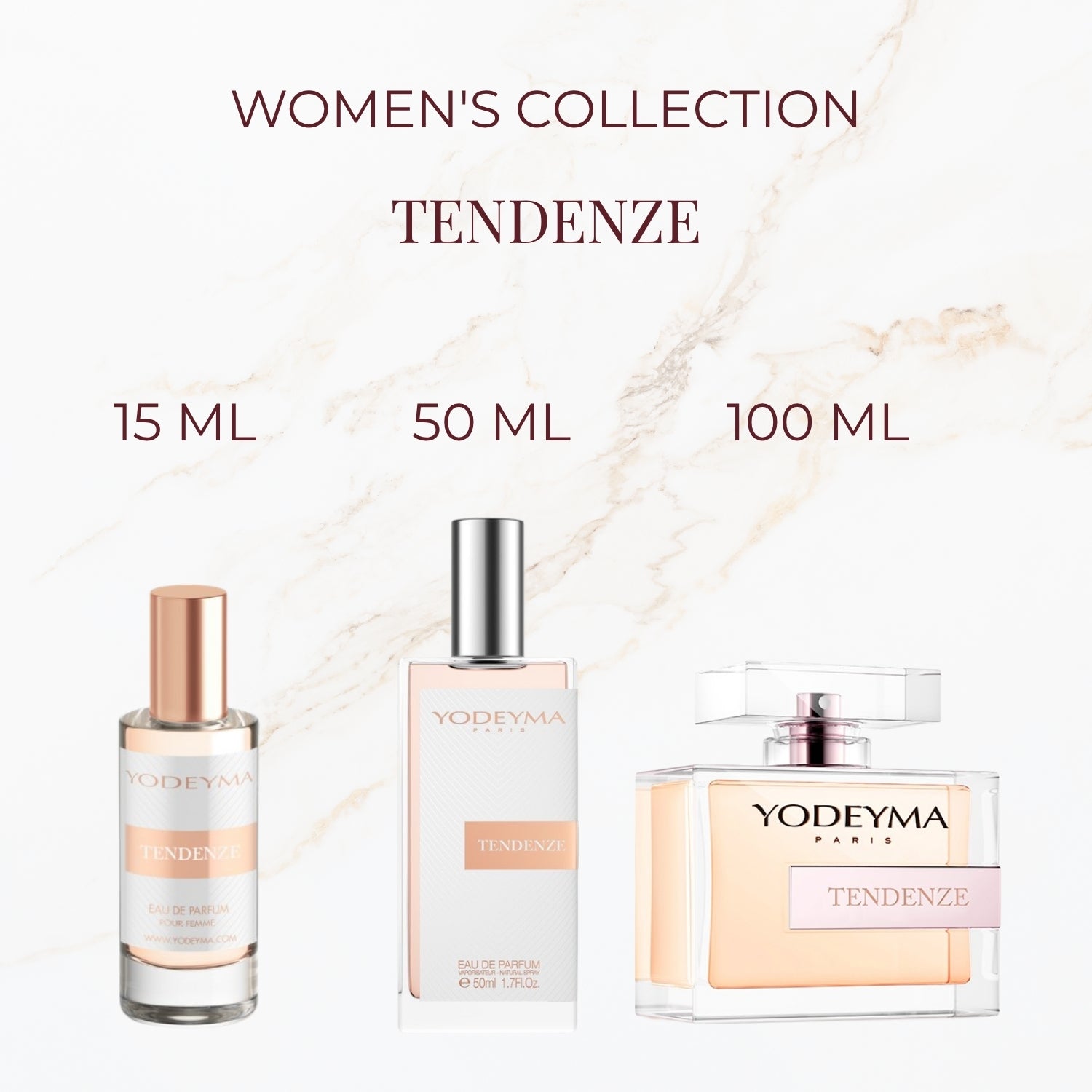 Yodeyma Tendenze parfum verkrijgbaar in 15 ml 50 ml en 100 ml