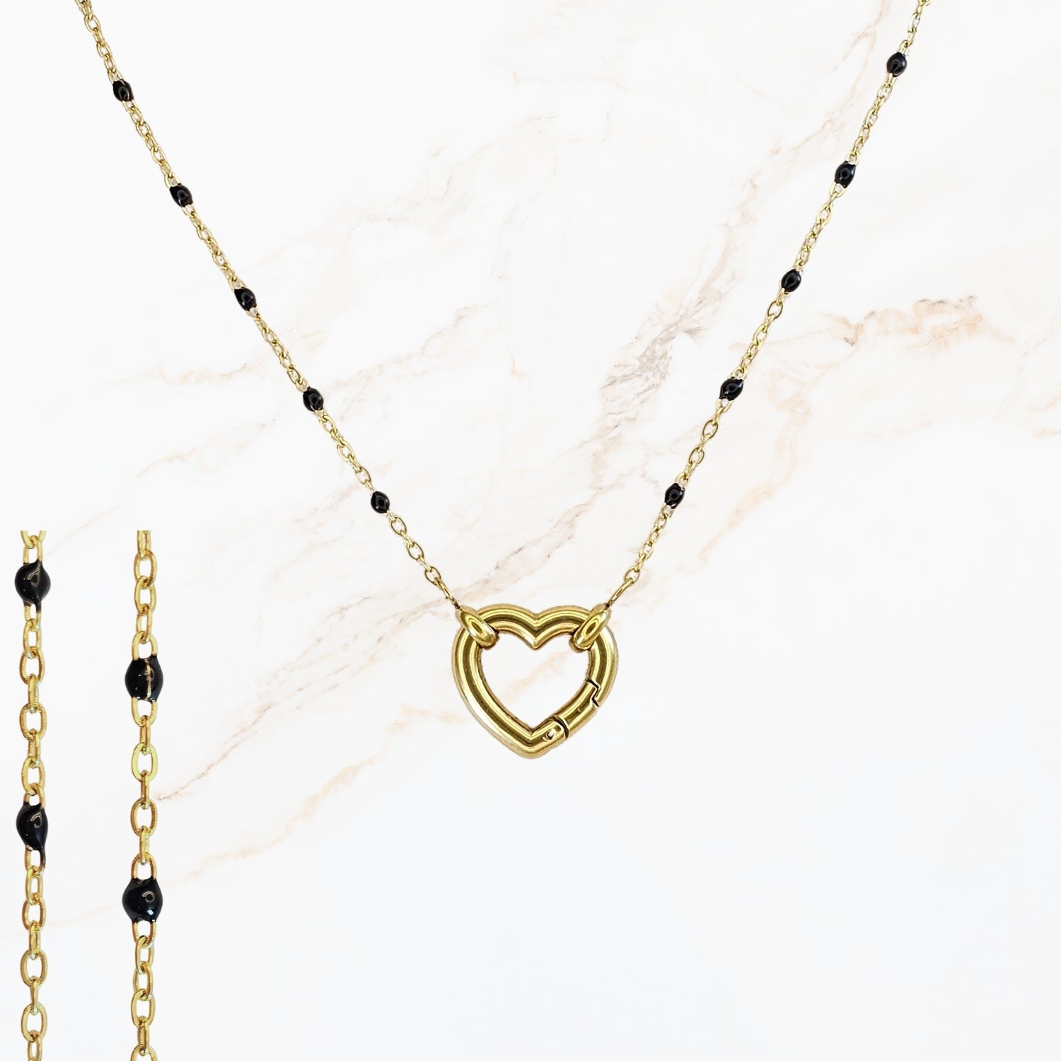 Stainless steel design your own ketting waarbij je zelf de lengte kiest, een connector toevoegt en meerdere bedels combineert tot een persoonlijk sieraad