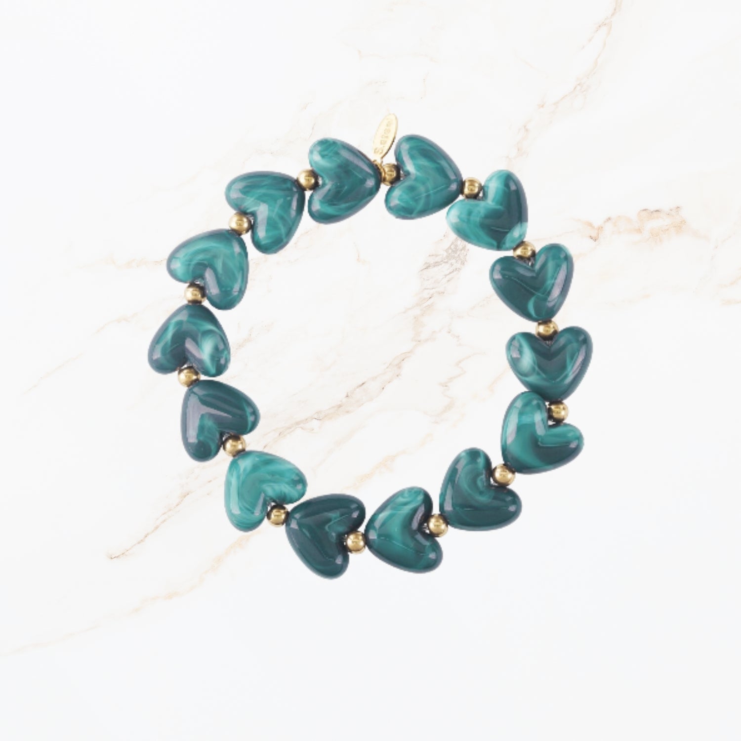 Elastische hartjes armband