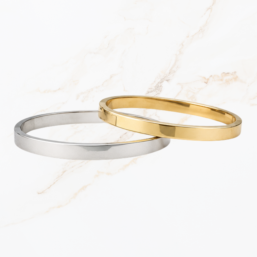 Zilverkleurige bangle