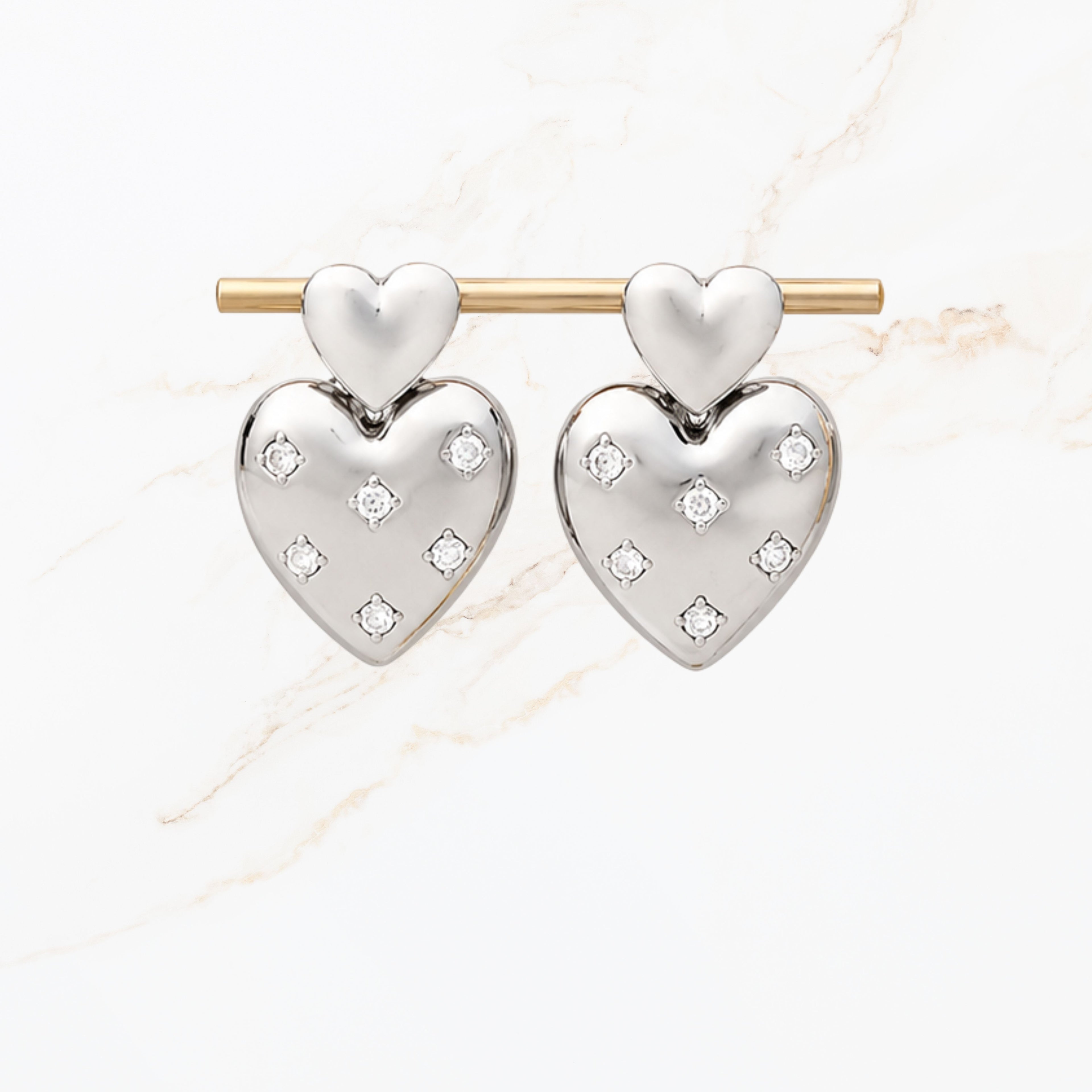 Bow Hearts - Ohrring